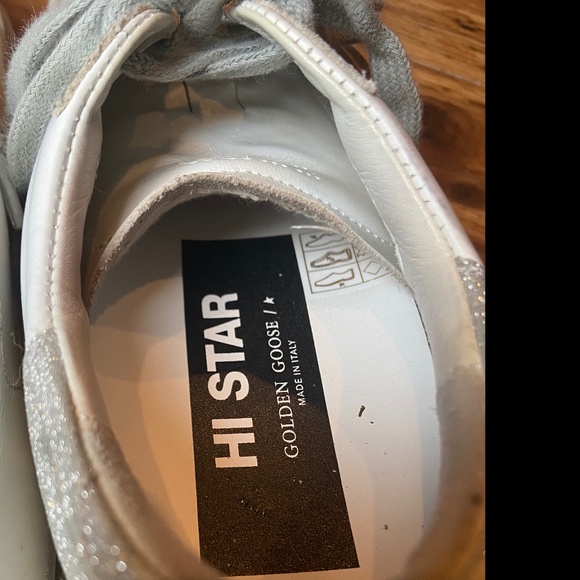 Authentic Golden Goose Hi Star shoes size 37 like new silver sole and camo star - Picture 2 of 10